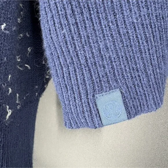Lululemon Women's Ombre Knit Textured Turtleneck Sweater Size 14 Blue White Gray - Picture 4 of 8